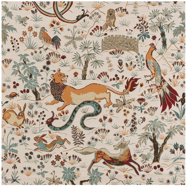 Trematonia Jacquard fabric in Ecru by House of Hackney