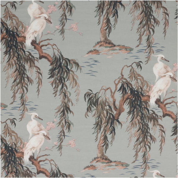 Zeus Sheer Stoff in Eau De Nil von House of Hackney