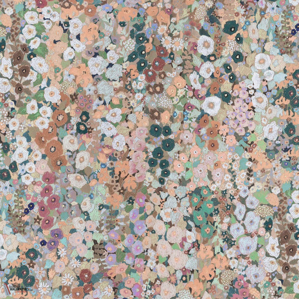 Hollyhocks wallpaper-House of Hackney-Prairie-200 cm-Roll-Selected Wallpapers-Interiors