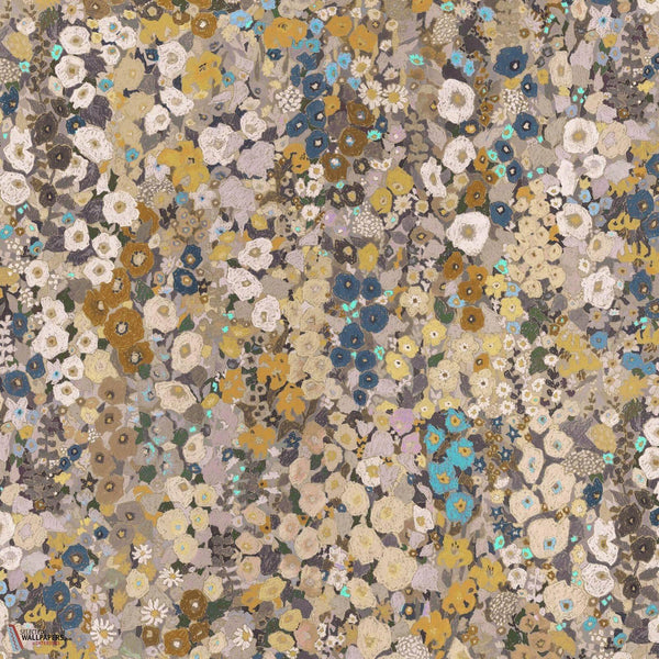 Hollyhocks wallpaper-House of Hackney-Flax-200 cm-Roll-Selected Wallpapers-Interiors