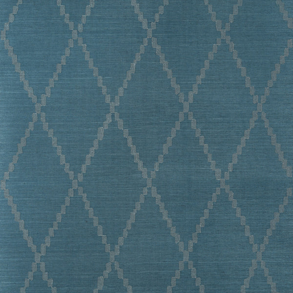 Ribbon Sisal behang-Anna French-Navy-Rol-Selected Wallpapers-Interiors