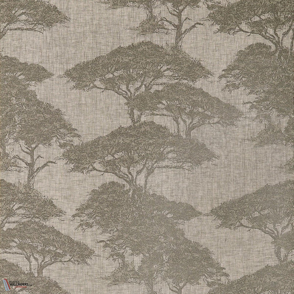 Torrey Pines wallpaper-Thibaut-Beige and black-Roll-Selected Wallpapers-Interiors
