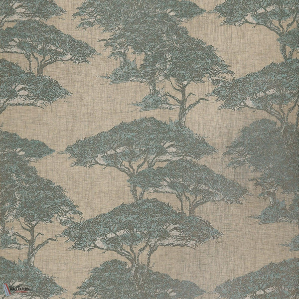 Torrey Pines wallpaper-Thibaut-Spa blue-Roll-Selected Wallpapers-Interiors