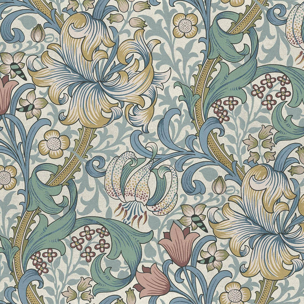 Golden Lily wallpaper-House of Hackney-Moonstone-200 cm-Roll-Selected Wallpapers-Interiors