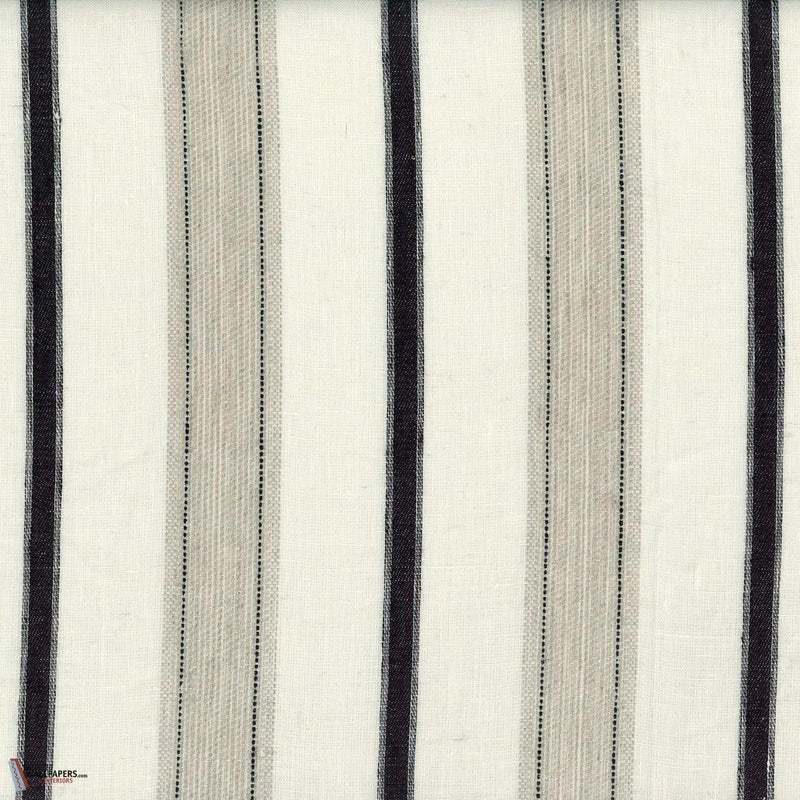 Boucle de Lin fabric in Écru noir by Casamance