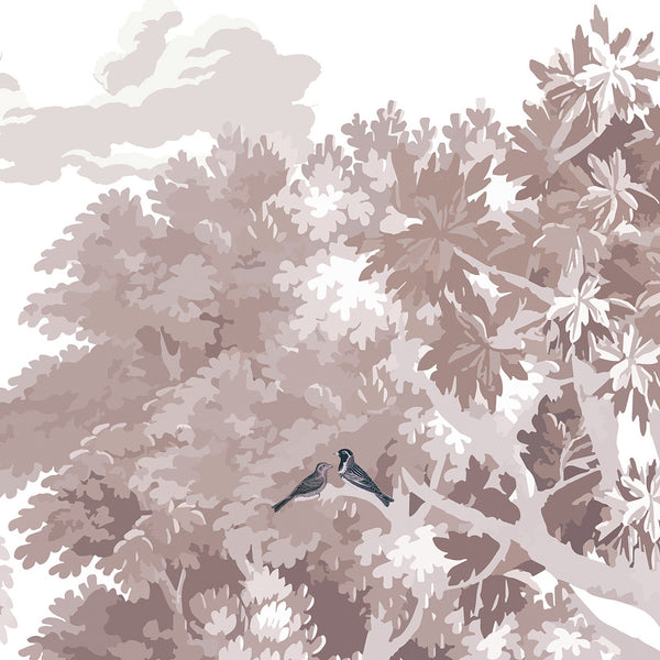 Misty Forest wallpaper-Les Dominotiers-Selected Wallpapers-Interiors