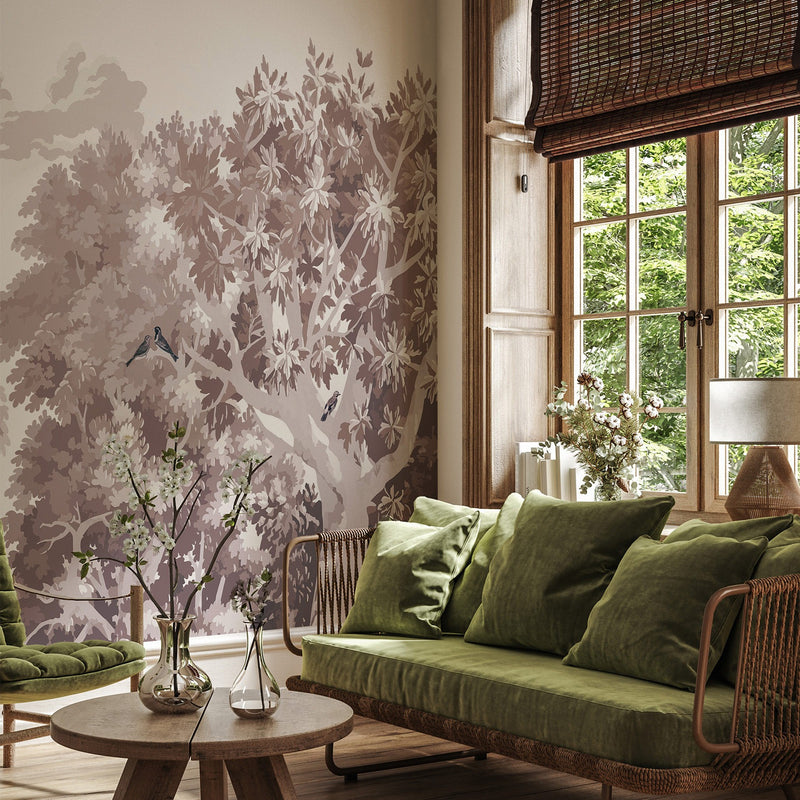 Misty Forest behang van Les Dominotiers
