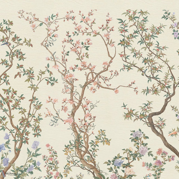 Imperial Garden behang van Iksel — Bone, detail