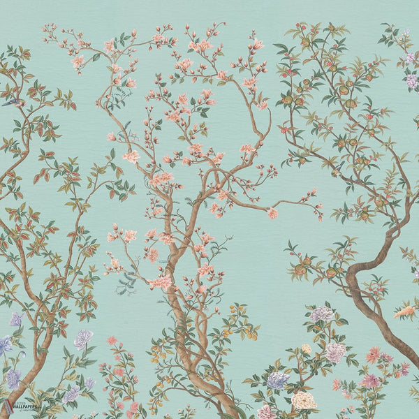 Imperial Garden behang van Iksel — Celadon, detail
