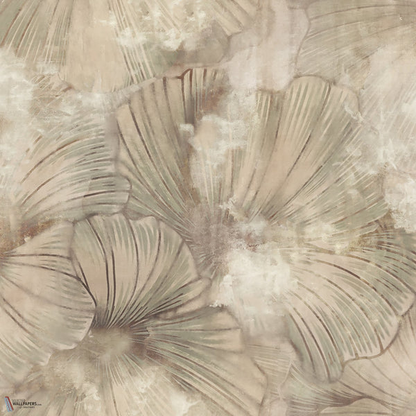 Relief Echoes Tapete in Muddy Olive A von Inkiostro Bianco