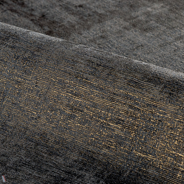 Irisor wallpaper in Noir/Doré by Casamance