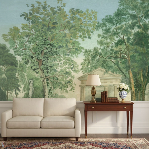 Italian Panoramic behang van Iksel — sfeerbeeld in een klassiek interieur