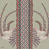 Jabu behang in Coral on Soft Olive van Cole & Son
