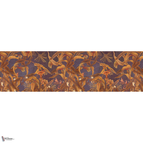Japanese Cornflowers wallpaper in Aubergine by Iksel