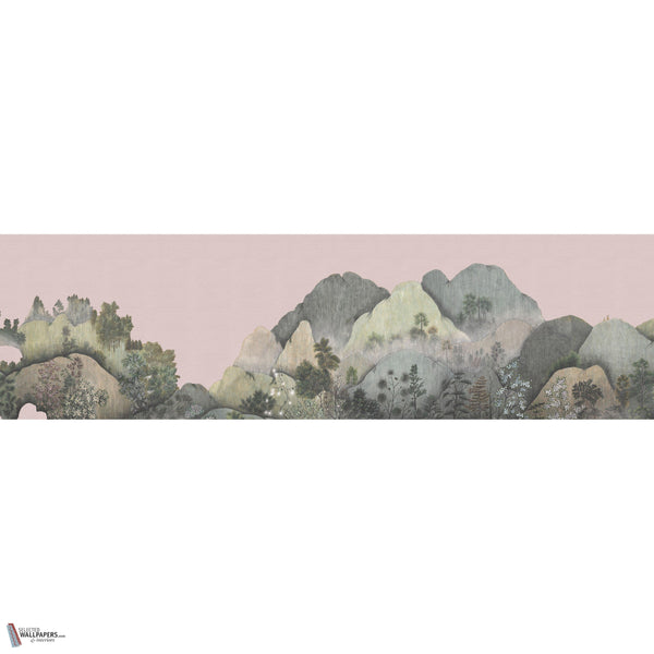 Japanese Mountains wallpaper in Vieux Rose by Iksel