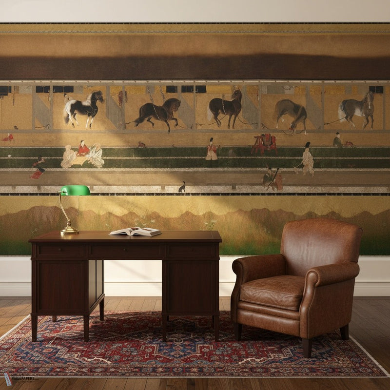 Japanese Stables wallpaper by Iksel — styled in a classic interior