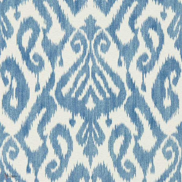 Kasuri Tapete in Indigo van Sanderson