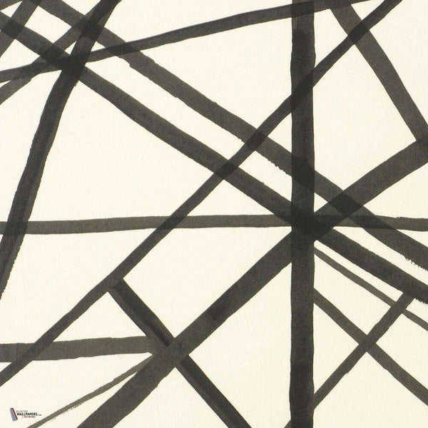 Channels wallpaper in Ebony Ivory by Kelly Wearstler