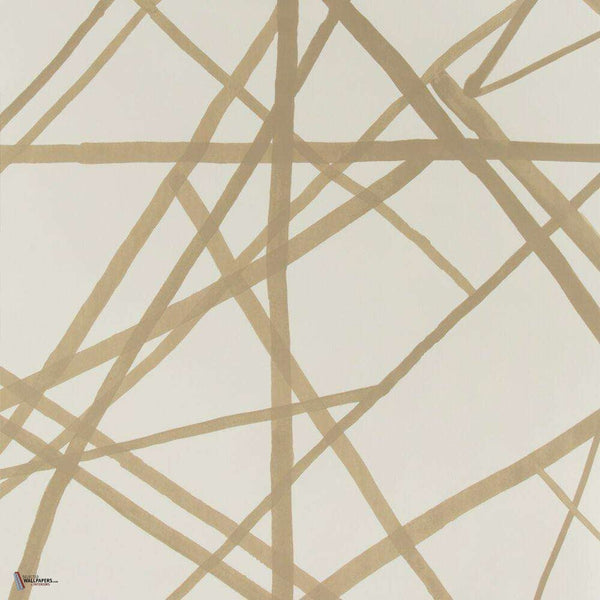 Channels wallpaper in Latte Suede by Kelly Wearstler