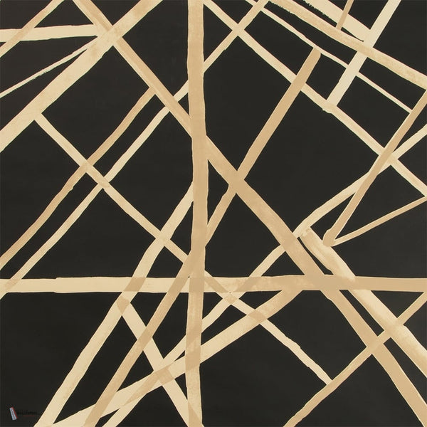 Channels wallpaper in Onyx Almond by Kelly Wearstler