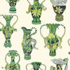 Khulu Vases behang in Multi Greens van Cole & Son