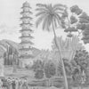 La Fete Chinoise papel pintado de Iksel — Grey Tones, detail