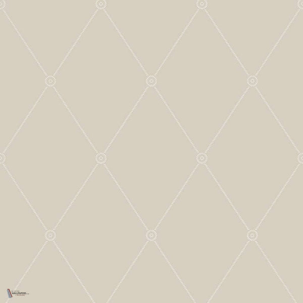 Large Georgian Rope Trellis wallpaper in Linen van Cole & Son