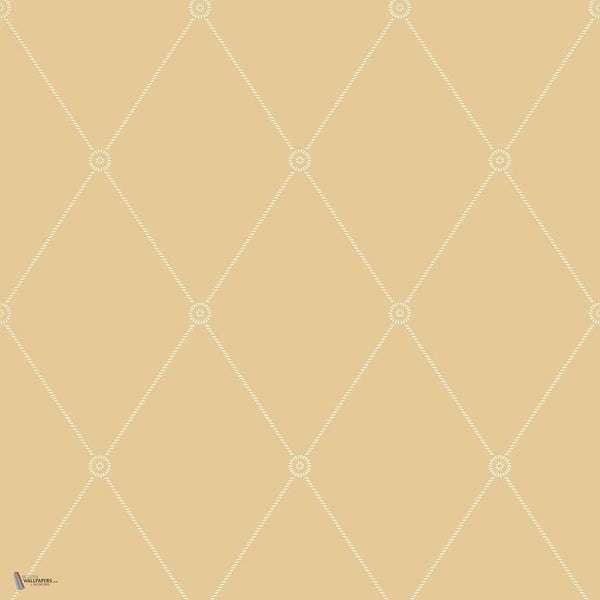 Large Georgian Rope Trellis wallpaper in Ochre van Cole & Son