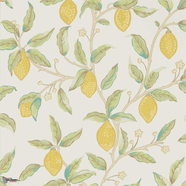 Lemon Tree wallpaper in Bay Leaf van Morris & Co