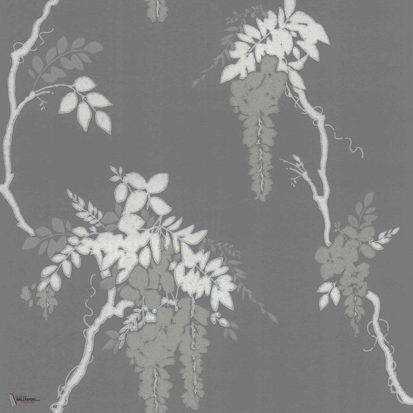 Leonora wallpaper in Gray van 1838 wallcoverings