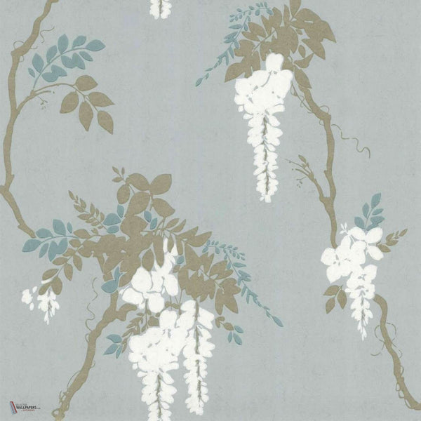 Leonora wallpaper in Teal van 1838 wallcoverings