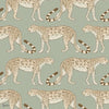 Leopard Walk behang in Linen on Soft Olive van Cole & Son
