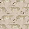Leopard Walk behang in Safari on Taupe van Cole & Son