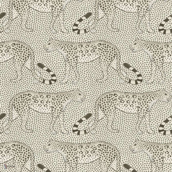 Leopard Walk behang in Soot on Snow van Cole & Son