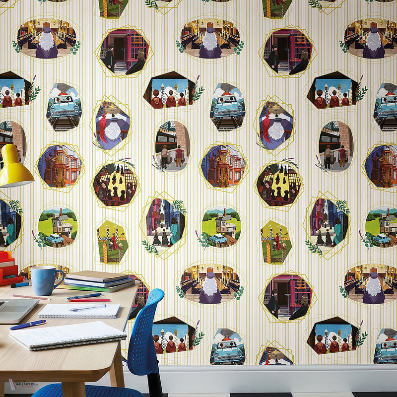 Harry Potter 301 behang van LondonArt — interieur