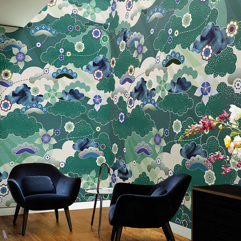 Kyoto behang van LondonArt — interieur