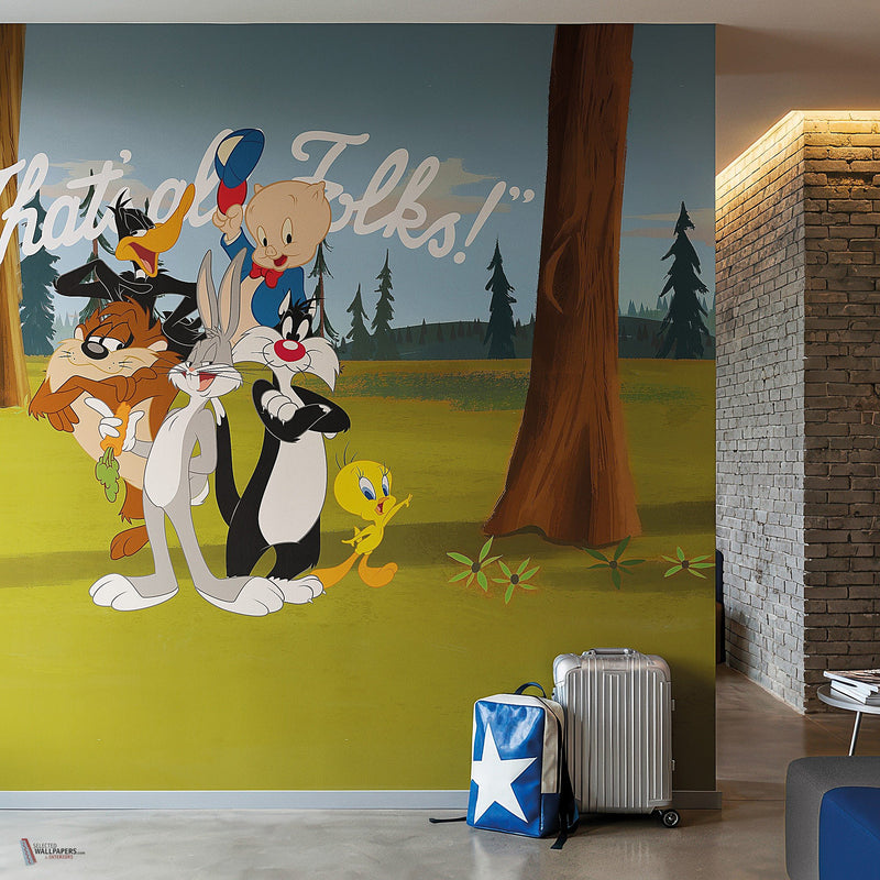 Looney Tunes 201 behang van LondonArt — interieur
