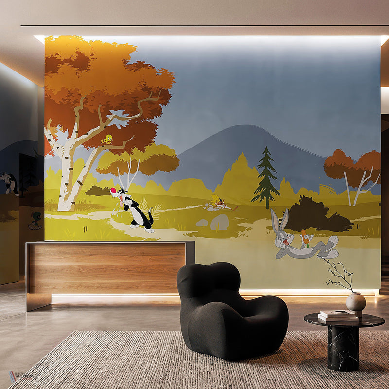 Looney Tunes 203 behang van LondonArt — interieur