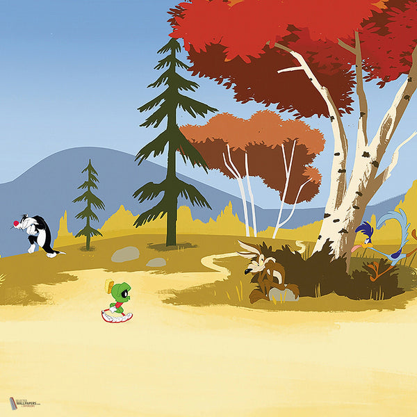 Looney Tunes 203 behang van LondonArt — kleurstaal