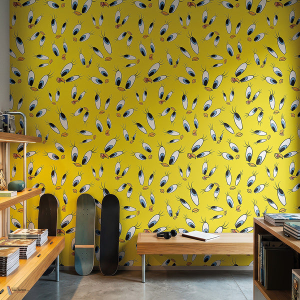 Looney Tunes 211 behang van LondonArt — interieur