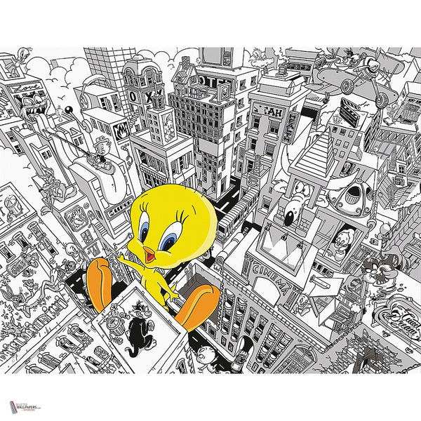 Looney Tunes 212 behang van LondonArt — volledig ontwerp