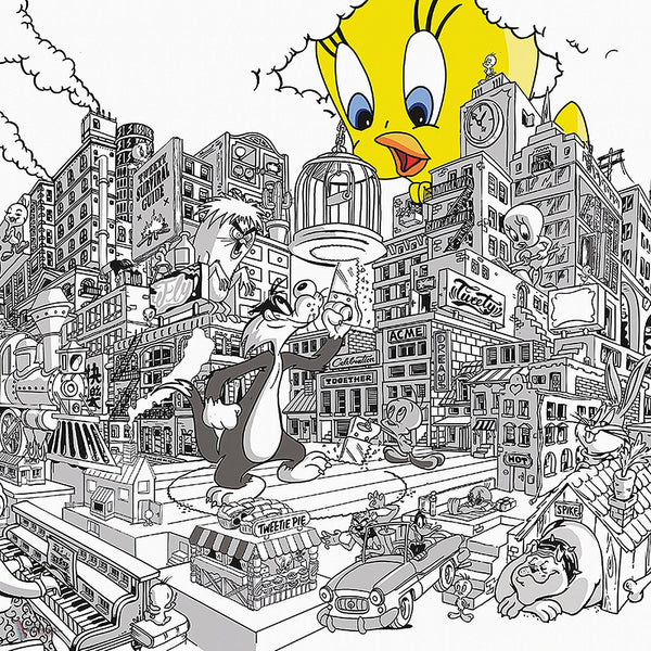 Looney Tunes 212 behang van LondonArt — kleurstaal