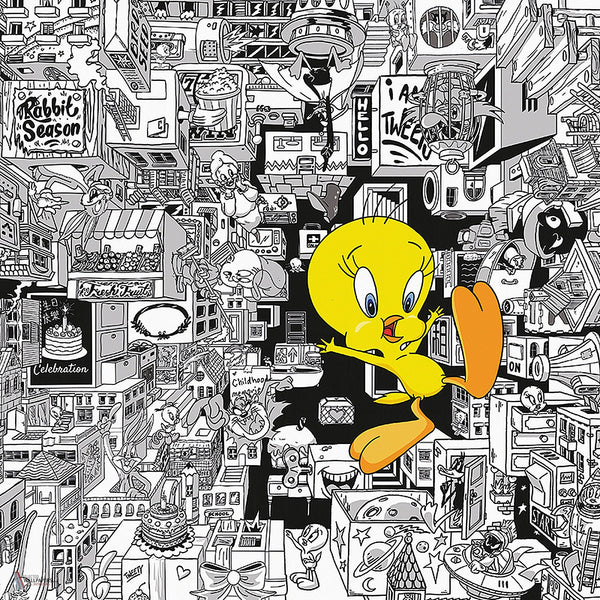 Looney Tunes 212 behang van LondonArt — kleurstaal