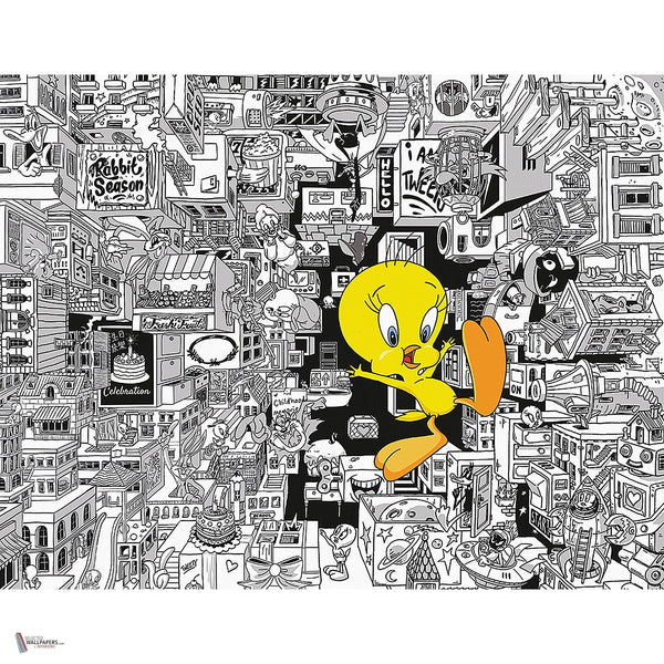 Looney Tunes 212 behang van LondonArt — volledig ontwerp