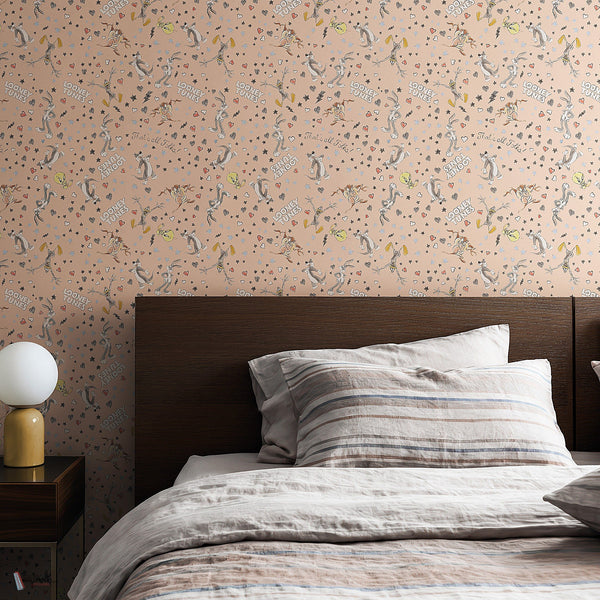 Looney Tunes 228 behang van LondonArt — interieur
