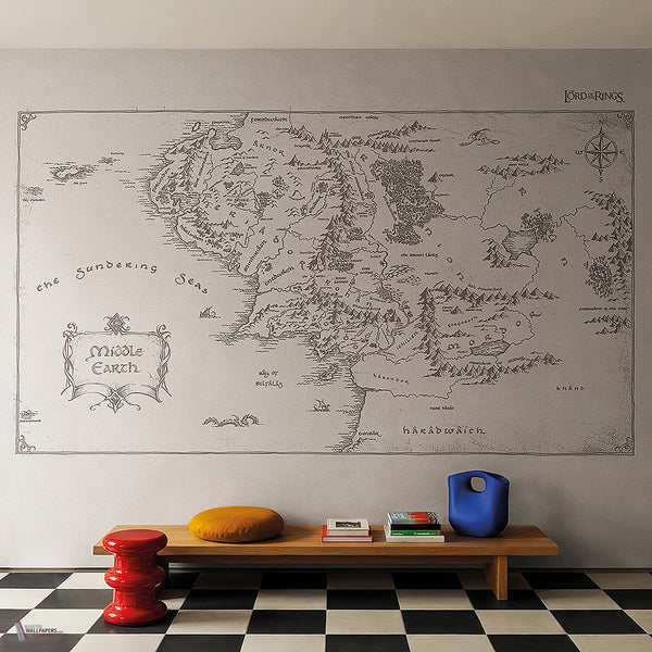 Lord Of The Rings 401 behang van LondonArt — interieur
