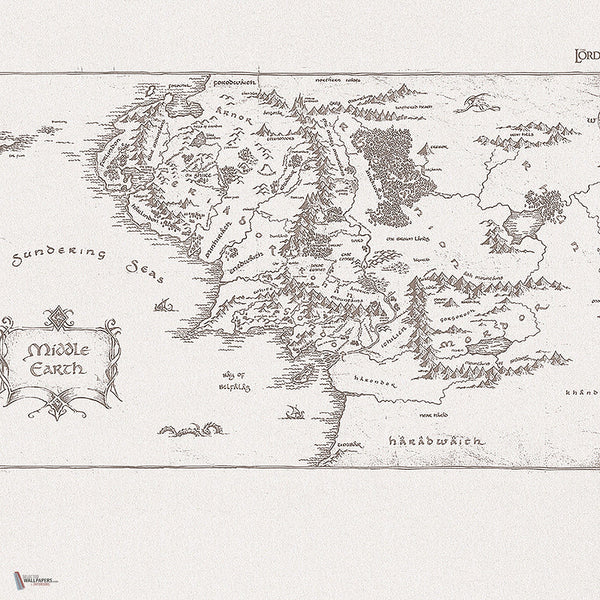 Lord Of The Rings 401 behang van LondonArt — kleurstaal