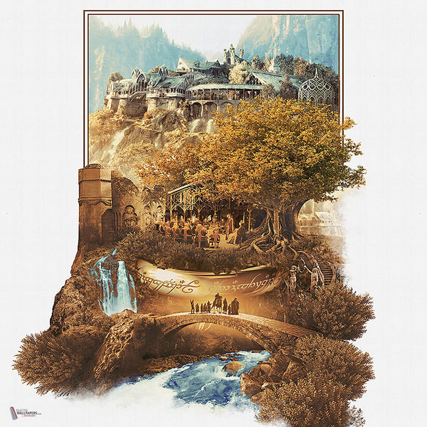 Lord Of The Rings 404 behang van LondonArt — kleurstaal