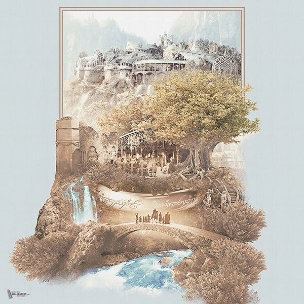 Lord Of The Rings 404 behang van LondonArt — kleurstaal