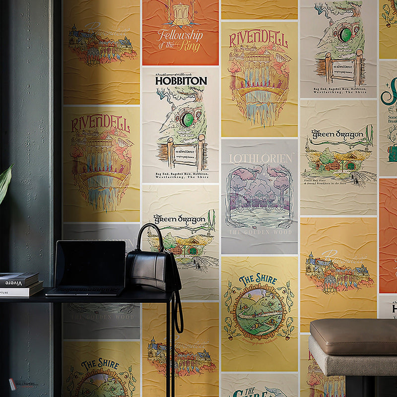 Lord Of The Rings 419 behang van LondonArt — interieur